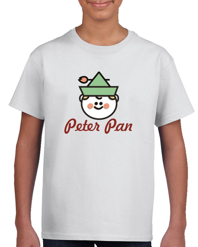 Peter Pan Kids Tee Shirt Red Letters T Shirt