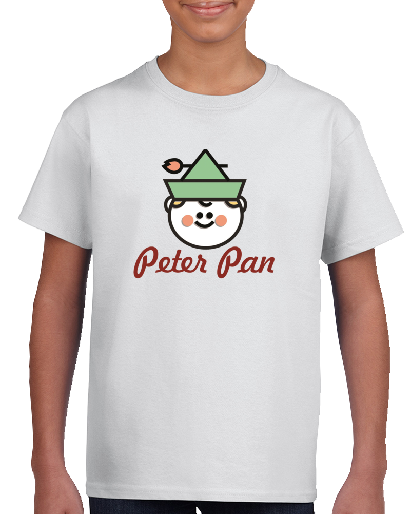 Peter Pan Kids Tee Shirt Red Letters T Shirt